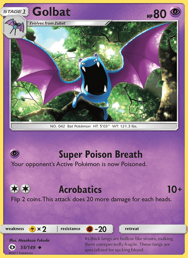 Sun & Moon の 55 番、Golbat