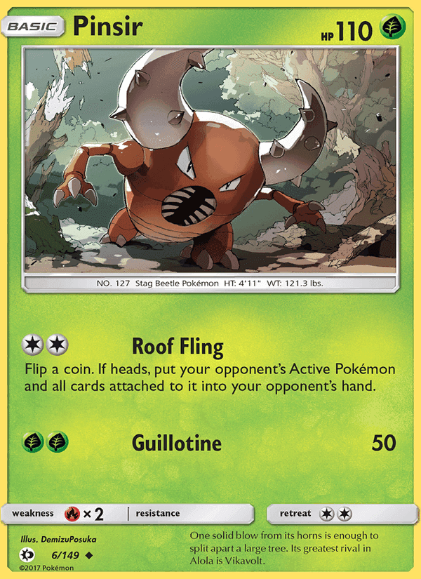 Sun & Moon の 6 番、Pinsir