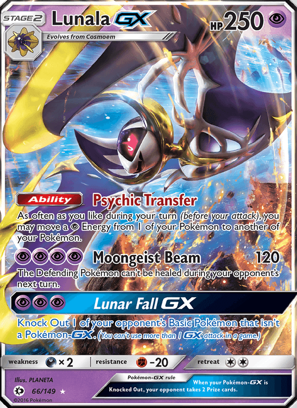 Lunala GX, card 66 from Sun & Moon