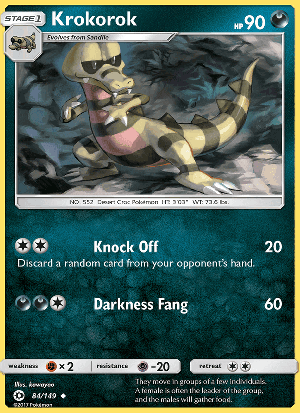 Krokorok, card 84 from Sun & Moon