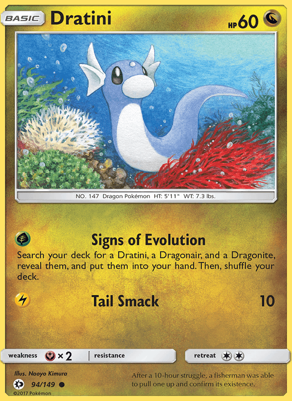 Dratini, card 94 from Sun & Moon