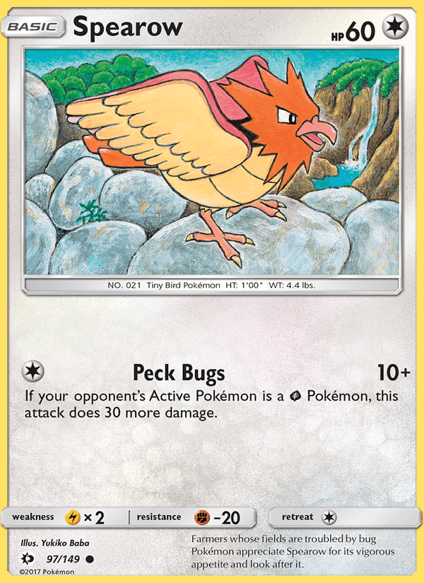 Spearow, card 97 from Sun & Moon