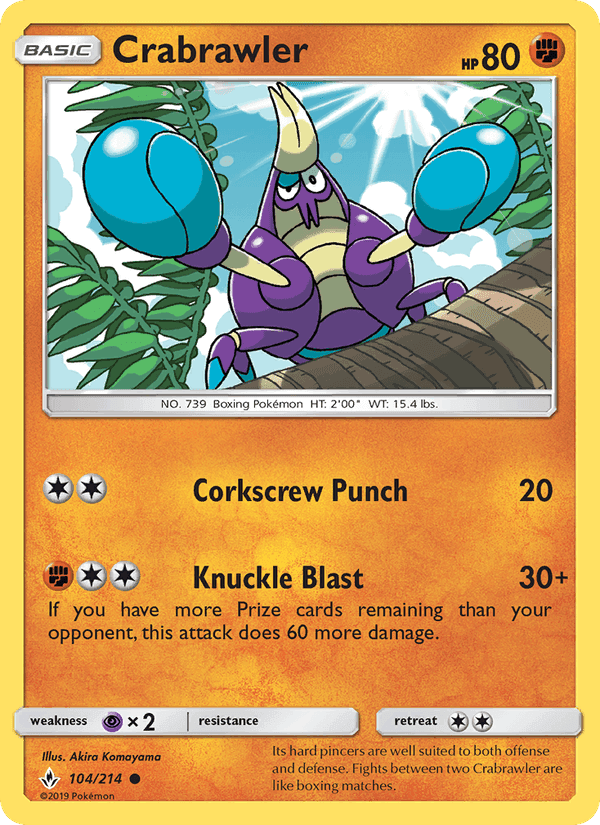 Crabrawler, card 104 from Unbroken Bonds