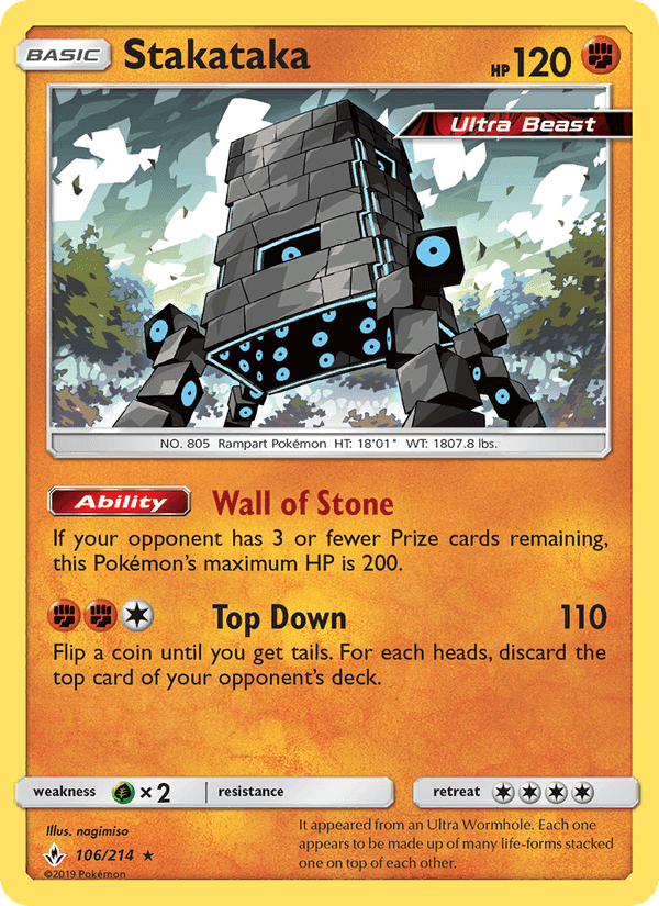 Stakataka, card 106 from Unbroken Bonds