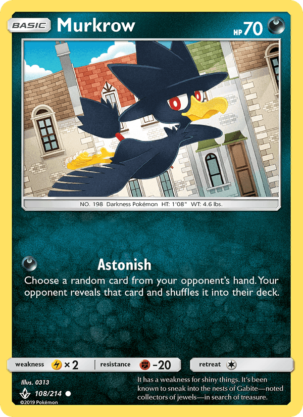Murkrow, card 108 from Unbroken Bonds