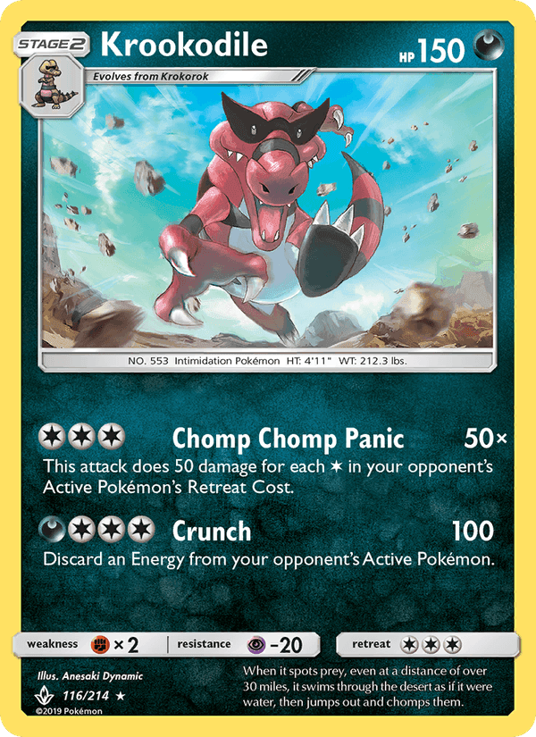 Krookodile, card 116 from Unbroken Bonds