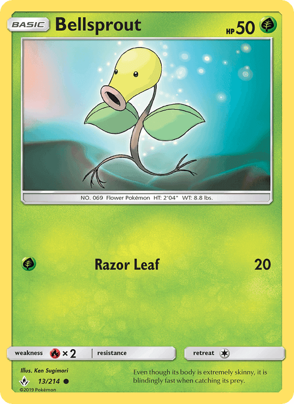 Bellsprout, card 13 from Unbroken Bonds