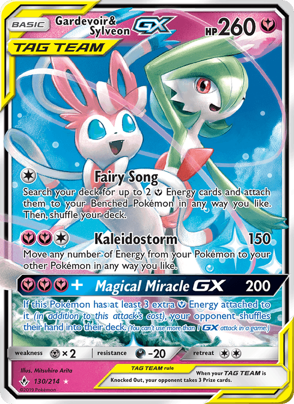 Gardevoir & Sylveon GX, card 130 from Unbroken Bonds
