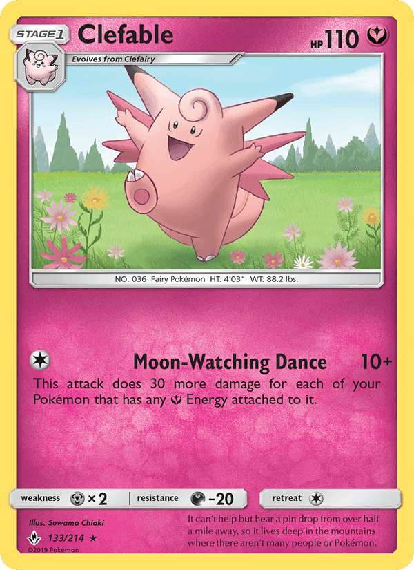 Clefable, carta 133 di Unbroken Bonds