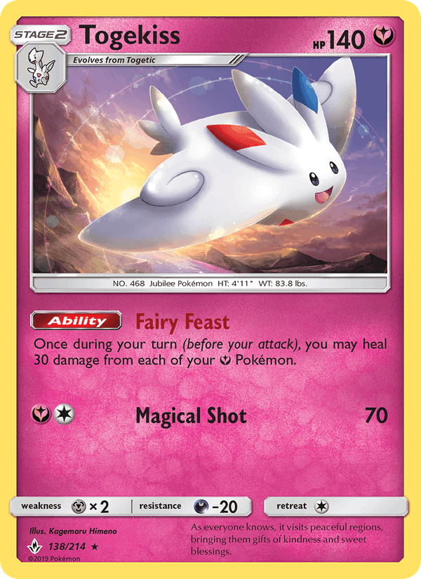 Togekiss, card 138 from Unbroken Bonds