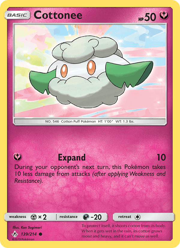 Cottonee, card 139 from Unbroken Bonds