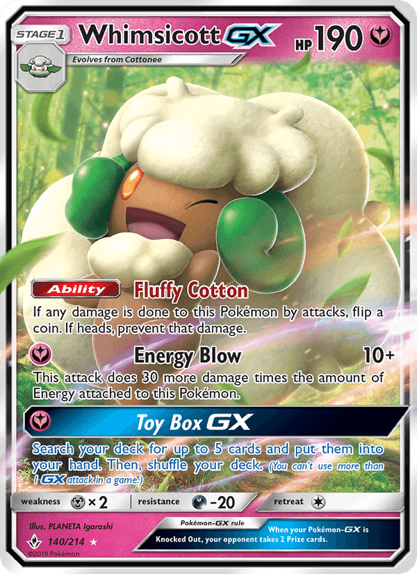 ダブルブレイズ の 140 番、Whimsicott GX