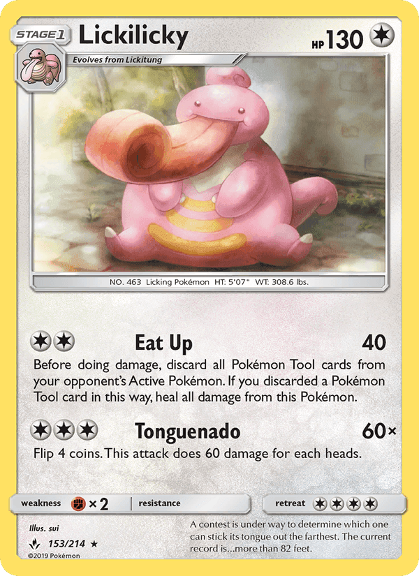 Lickilicky, card 153 from Unbroken Bonds