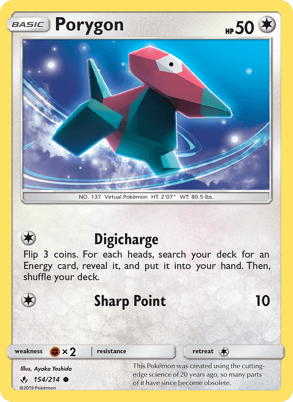 Porygon, card 154 from Unbroken Bonds