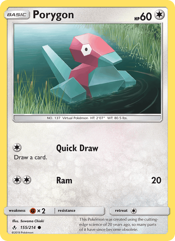 Porygon, card 155 from Unbroken Bonds