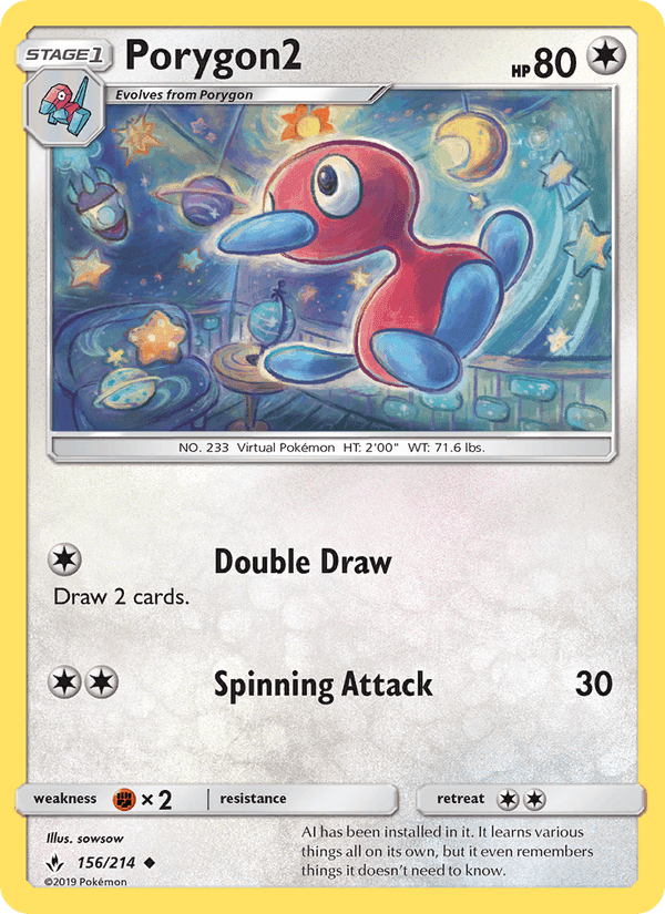Porygon2, card 156 from Unbroken Bonds