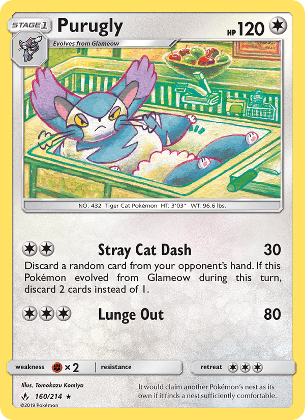 Purugly, card 160 from Unbroken Bonds