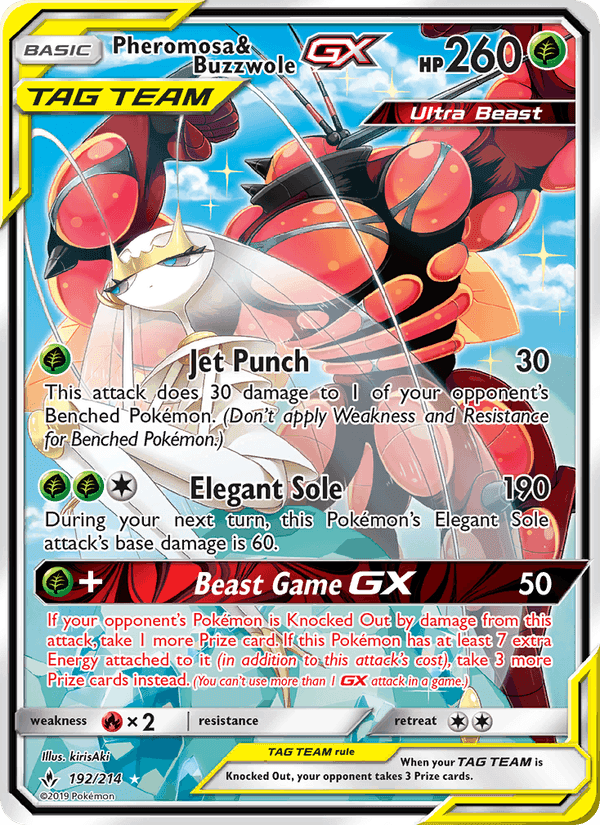 Pheromosa & Buzzwole GX, carte 192 de Unbroken Bonds