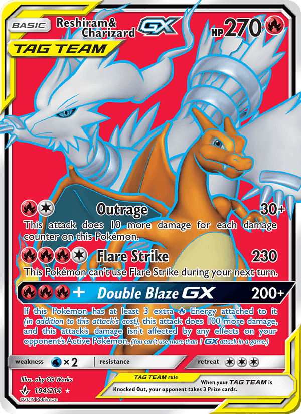 Reshiram & Charizard GX, card 194 from Unbroken Bonds
