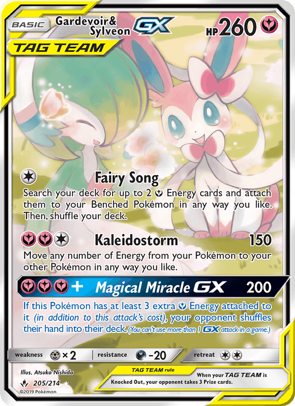 Gardevoir & Sylveon GX, card 205 from Unbroken Bonds