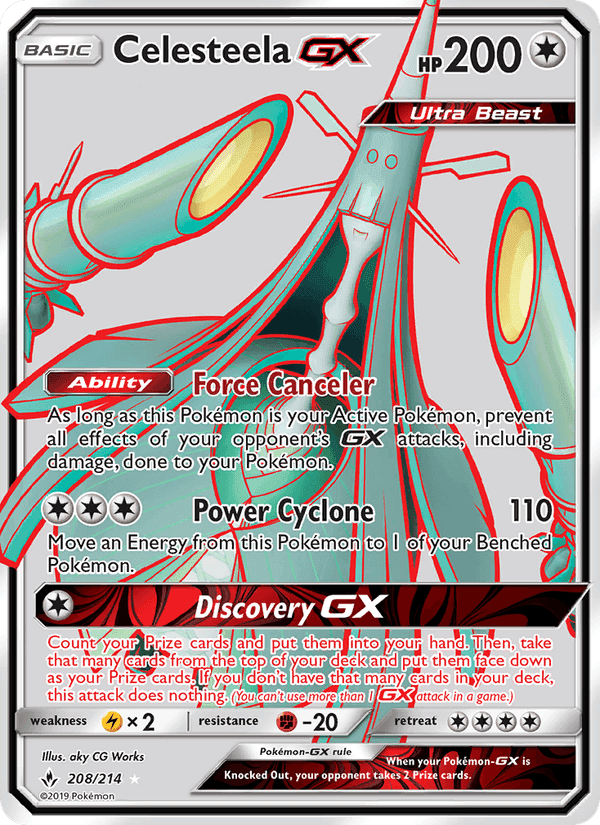 Celesteela GX, card 208 from Unbroken Bonds