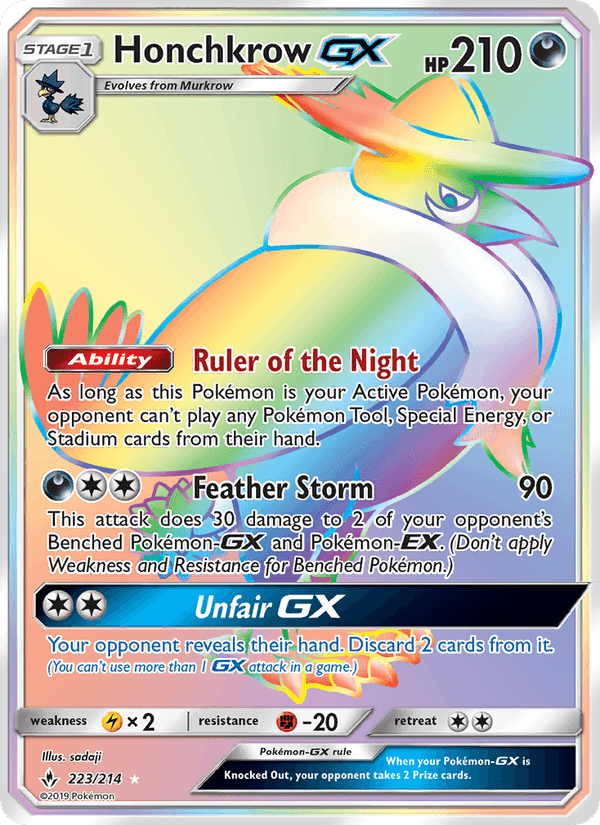 Honchkrow GX, card 223 from Unbroken Bonds