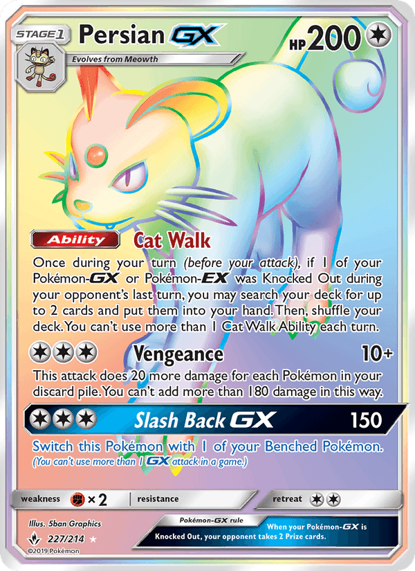 Persian GX, card 227 from Unbroken Bonds