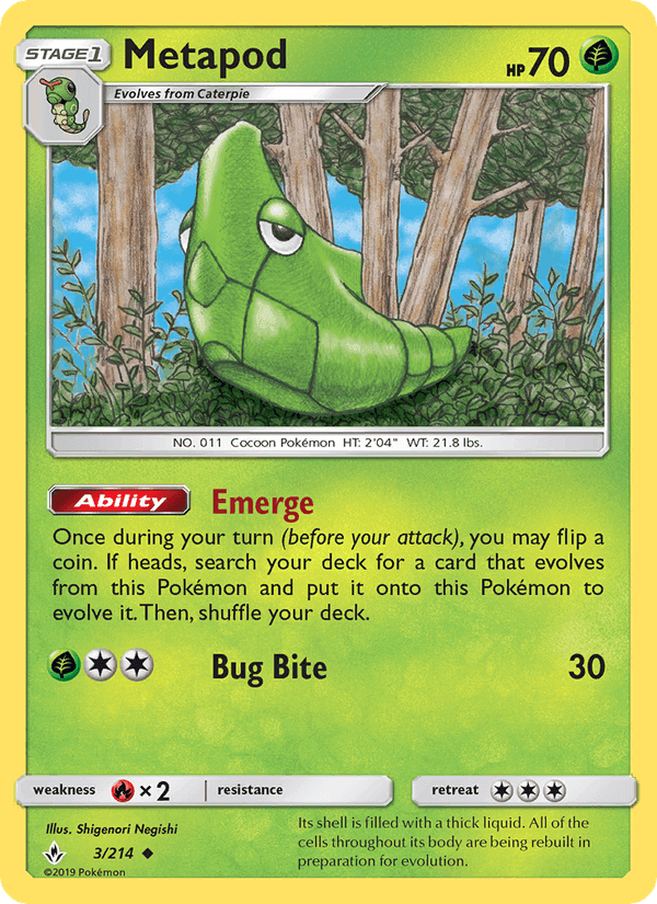 Metapod, carte 3 de Unbroken Bonds