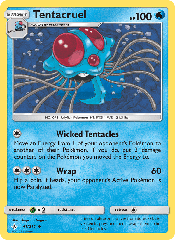 Tentacruel, card 41 from Unbroken Bonds