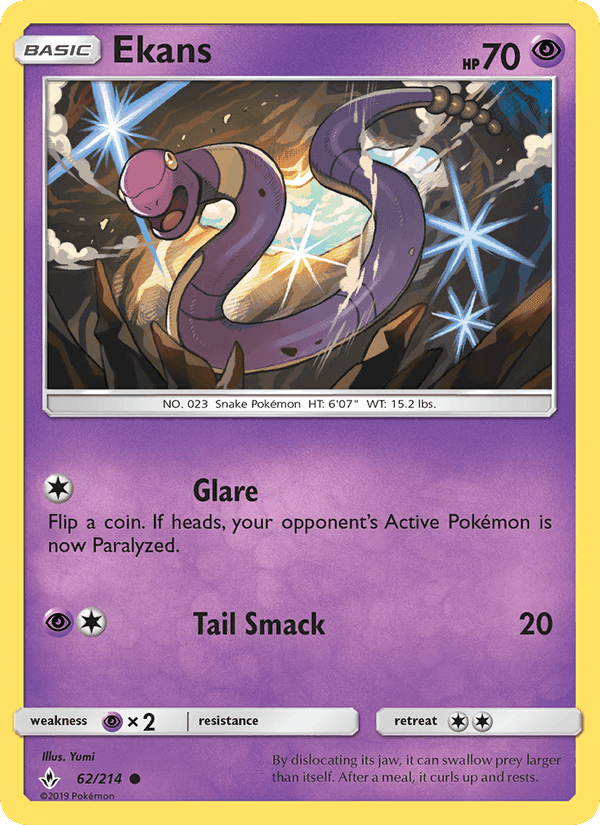 Ekans, card 62 from Unbroken Bonds