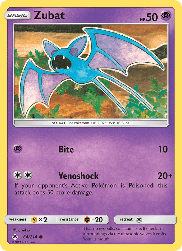 Zubat, card 64 from Unbroken Bonds