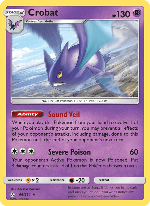 Crobat, card 66 from Unbroken Bonds