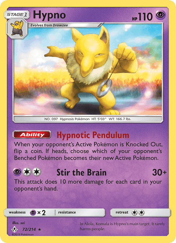 Hypno, card 72 from Unbroken Bonds