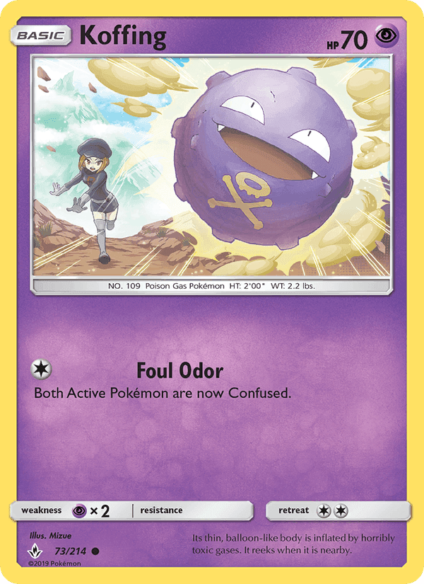 Koffing, card 73 from Unbroken Bonds