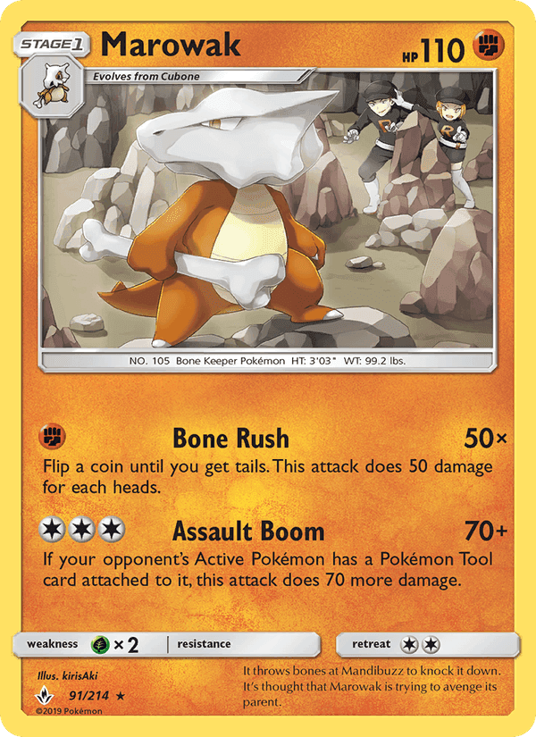 Marowak, card 91 from Unbroken Bonds