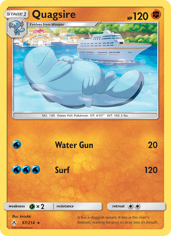 Quagsire, card 97 from Unbroken Bonds