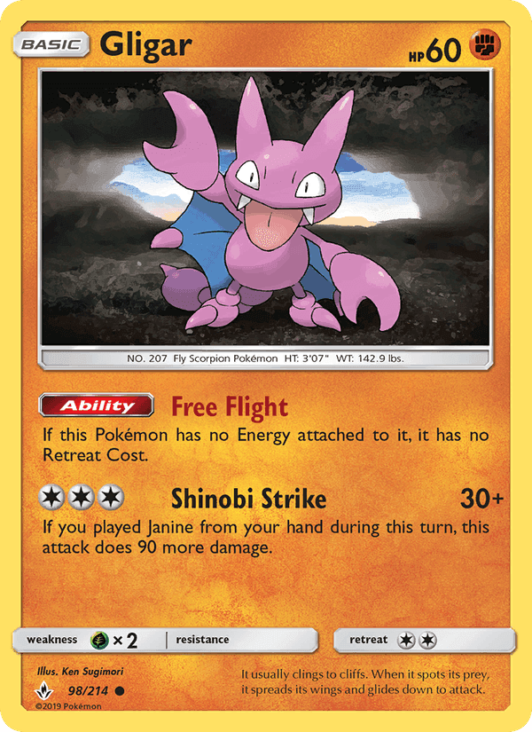 Gligar, card 98 from Unbroken Bonds