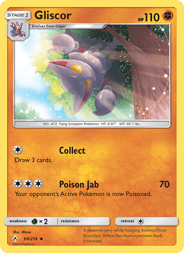 Gliscor, card 99 from Unbroken Bonds