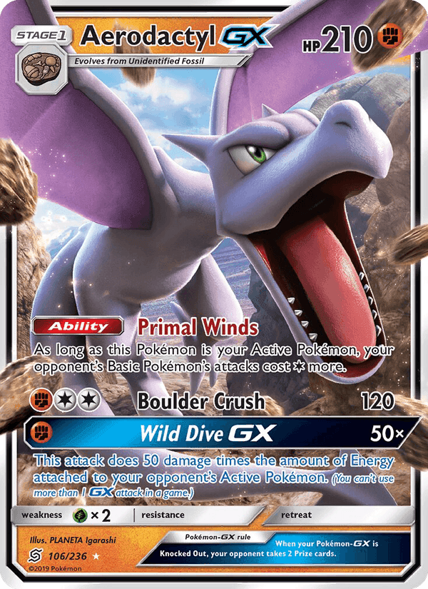 ミラクルツイン の 106 番、Aerodactyl GX