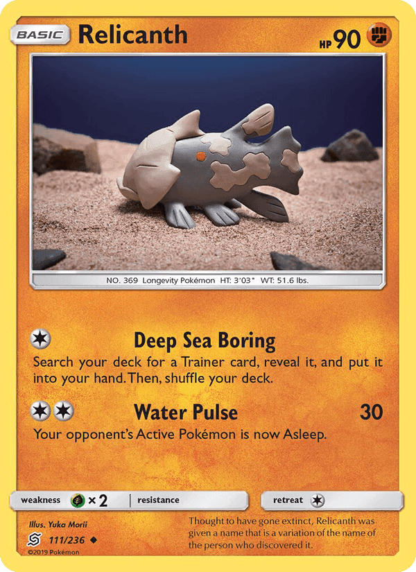 Relicanth, card 111 from Unified Minds