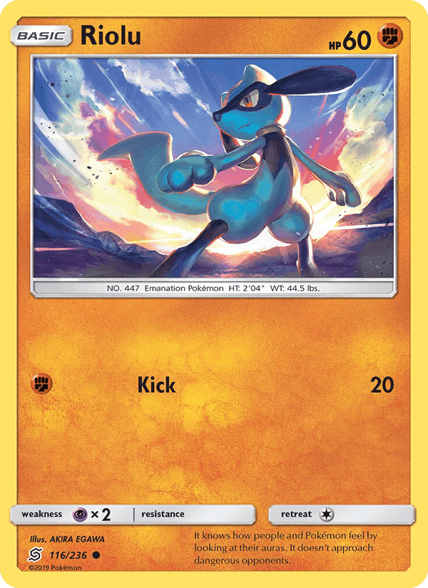 Riolu, card 116 from Unified Minds