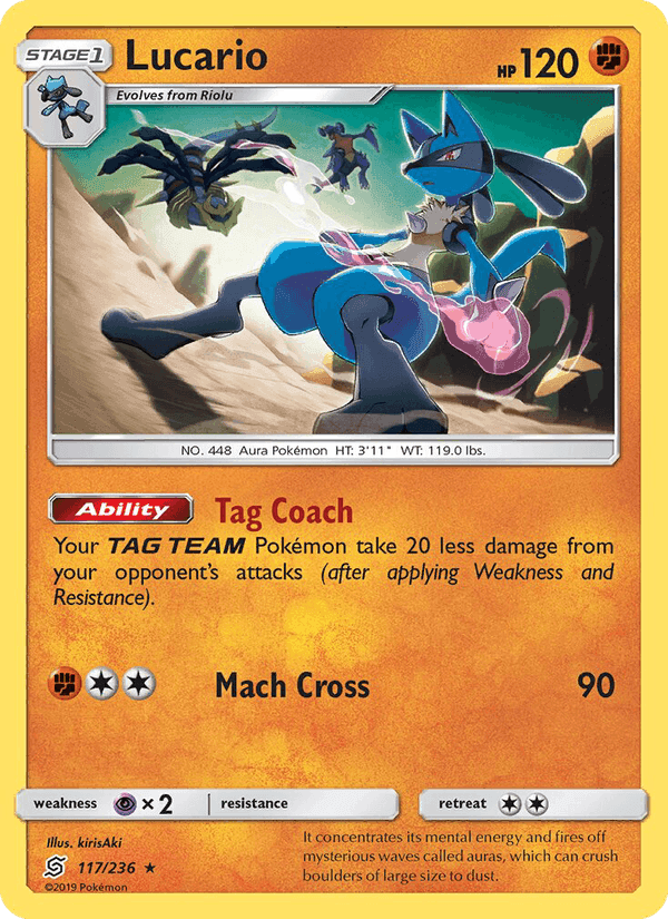 Lucario, card 117 from Unified Minds