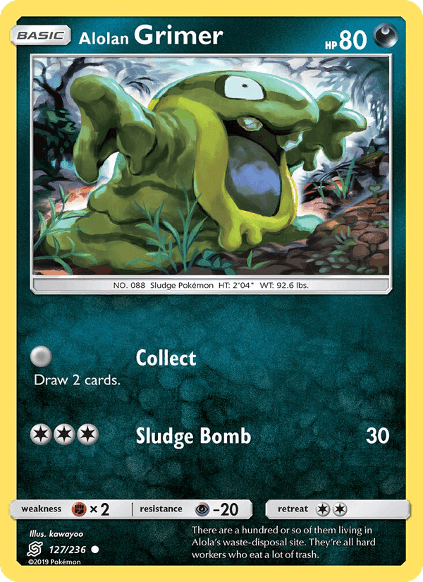 Alolan Grimer, card 127 from Unified Minds