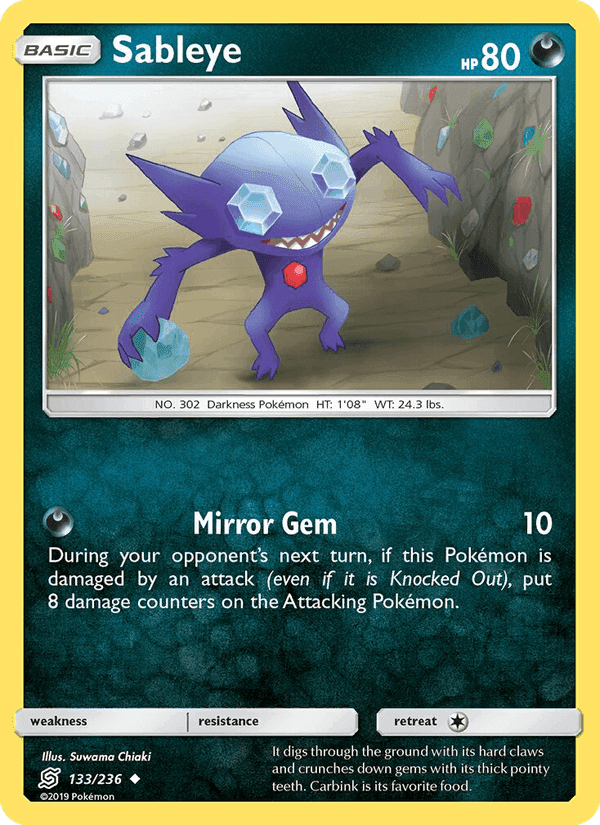 Sableye, card 133 from Unified Minds