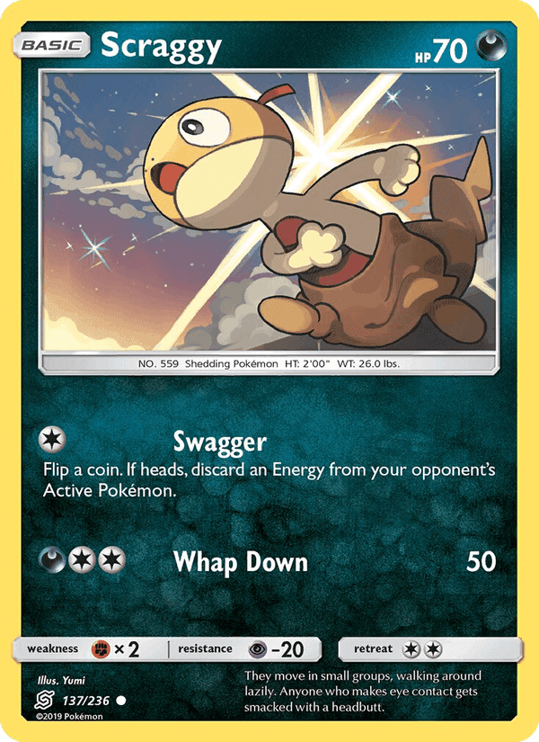 Scraggy, card 137 from Unified Minds