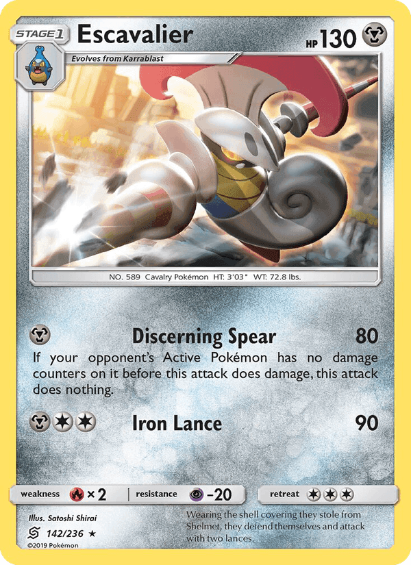 Escavalier, card 142 from Unified Minds