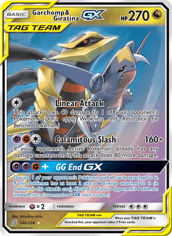 Garchomp & Giratina GX, card 146 from Unified Minds