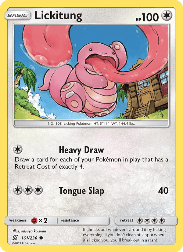Lickitung, card 161 from Unified Minds