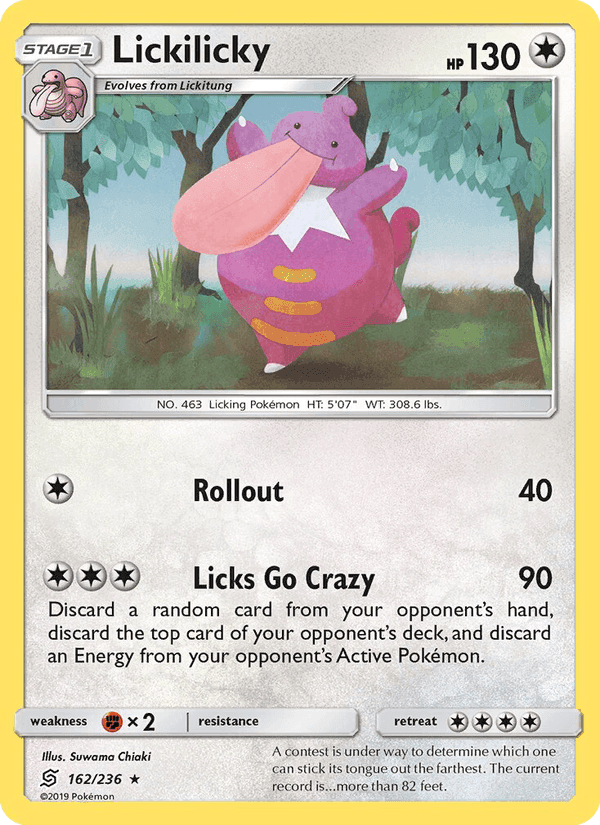 Lickilicky, card 162 from Unified Minds