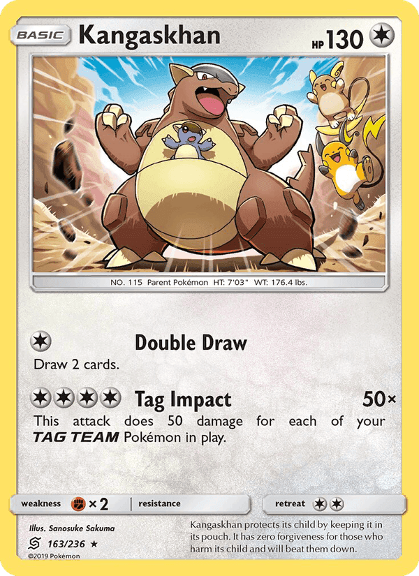 Kangaskhan, card 163 from Unified Minds